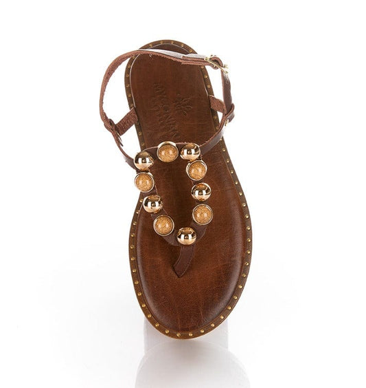 Γυναικεία Flats Robinson brown 22040 Γυναικεία Flats Robinson brown 22040 FLAT SANDALS ROBINSON WOMEN