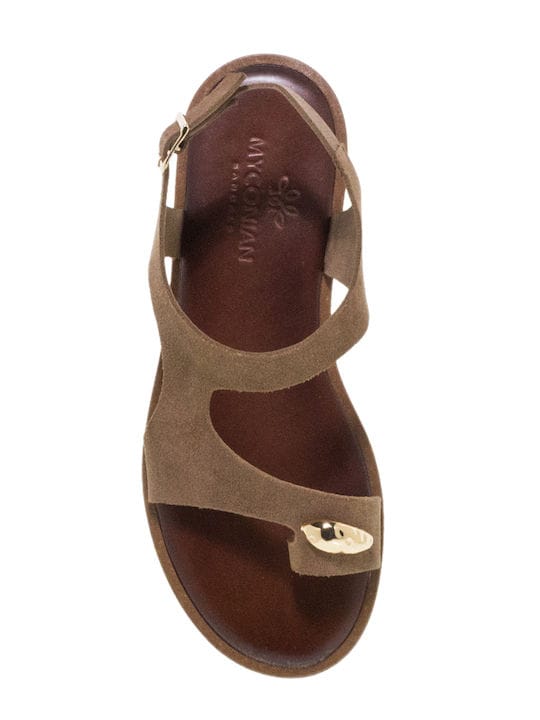 Γυναικεία Flats sandals Myconian τάουπε 21176 Γυναικεία Flats sandals Myconian τάουπε 21176 FLAT SANDALS ROBINSON