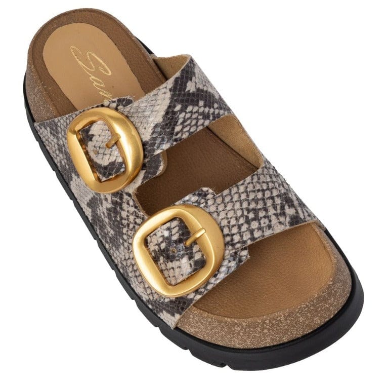 Γυναικεία Flats Sante 25-144 μπεζ φίδι Γυναικεία Flats Sante 25-144 μπεζ φίδι FLAT SANDALS SANTE