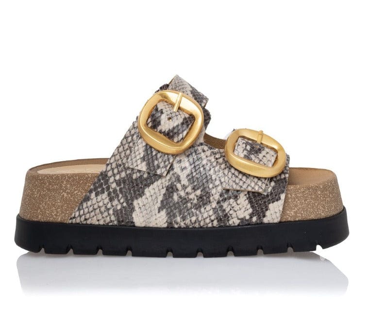 Γυναικεία Flats Sante 25-144 μπεζ φίδι Γυναικεία Flats Sante 25-144 μπεζ φίδι FLAT SANDALS SANTE