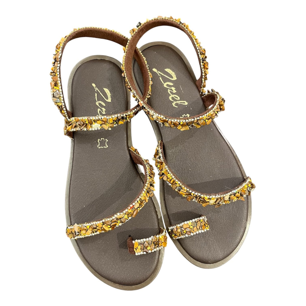 Γυναικεία Flats Zizel καφέ 140 Γυναικεία Flats Zizel καφέ 140 FLAT SANDALS zizel