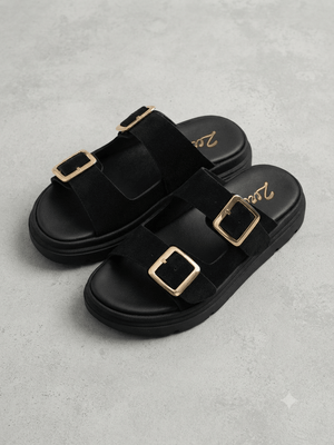 Γυναικεία Flats Zizel 990 μαύρο Γυναικεία Flats Zizel 990 μαύρο FLAT SANDALS La Scarpa Shoes