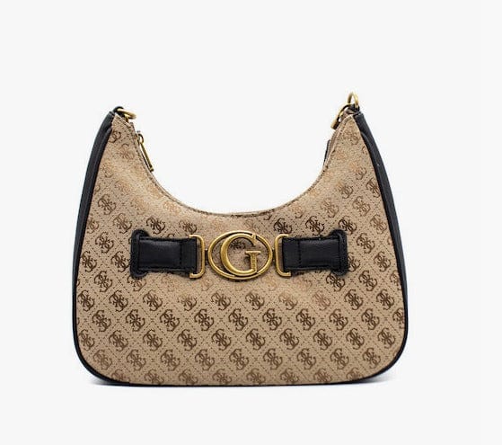 Γυναικεία τσάντα Guess Aviana  latte/ black JB841402-La Scarpa Shoes Γυναικεία τσάντα Guess Aviana  latte/ black JB841402 Shoulder Bags Guess