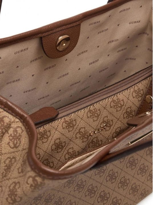 Γυναικεία τσάντα ώμου Guess ESG951428 latte logo/brown Γυναικεία τσάντα ώμου Guess ESG951428 latte logo/brown Shoulder Bags Guess