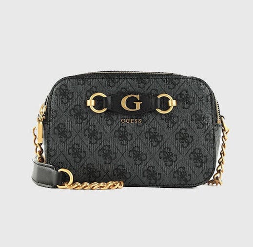 Γυναικεία τσάντα Guess Izzy SB865414 coal logo-La Scarpa Shoes Γυναικεία τσάντα Guess Izzy SB865414 coal logo Crosswise Guess