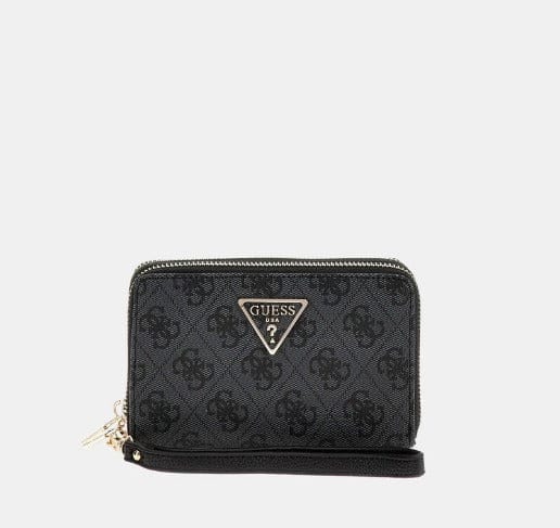 Γυναικείο πορτοφόλι Guess Laurel SG850064 coal logo-La Scarpa Shoes Γυναικείο πορτοφόλι Guess Laurel SG850064 coal logo WALLETS Guess