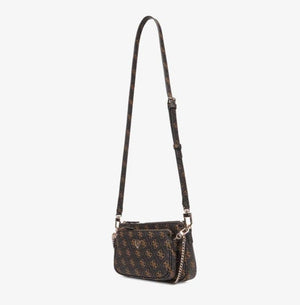Γυναικεία τσάντα Guess Noelle II Mini QG967271 brown logo Γυναικεία τσάντα Guess Noelle II Mini QG967271 brown logo Crosswise Guess