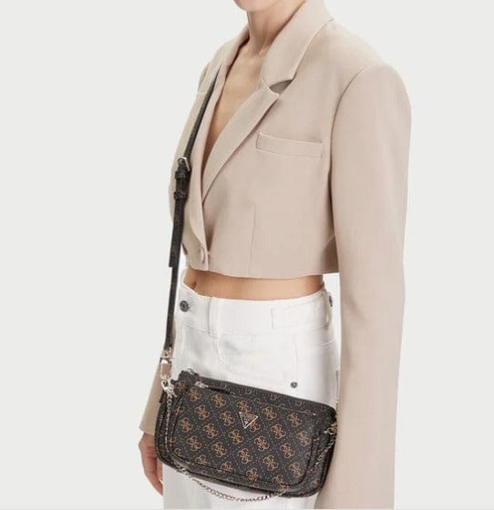 Γυναικεία τσάντα Guess Noelle II Mini QG967271 brown logo Γυναικεία τσάντα Guess Noelle II Mini QG967271 brown logo Crosswise Guess