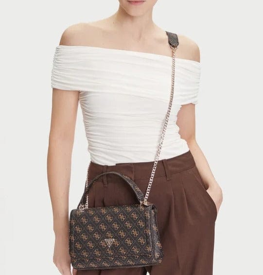 Γυναικεία τσάντα  Guess  Noelle II QG967221 brown logo Γυναικεία τσάντα  Guess  Noelle II QG967221 brown logo Shoulder Bags Guess