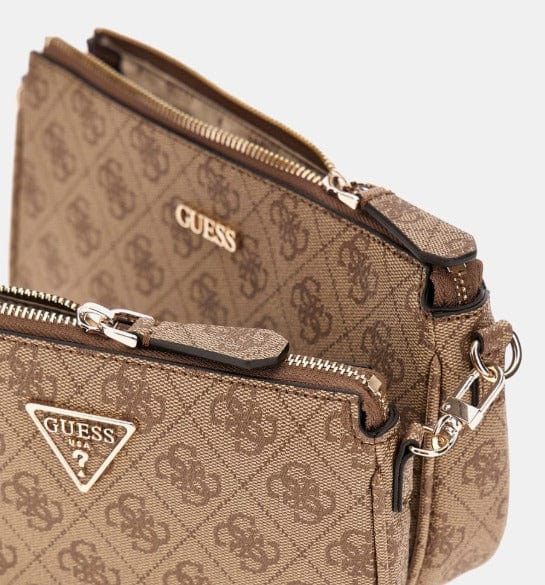 Γυναικεία τσάντα Guess Noelle mini II BBG967271 Latte Logo Γυναικεία τσάντα Guess Noelle mini II BBG967271 Latte Logo Crosswise Guess