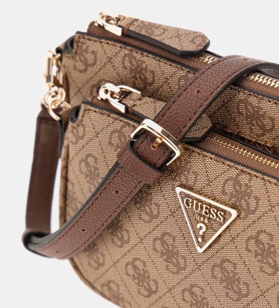 Γυναικεία τσάντα Guess Noelle mini II BBG967271 Latte Logo Γυναικεία τσάντα Guess Noelle mini II BBG967271 Latte Logo Crosswise Guess
