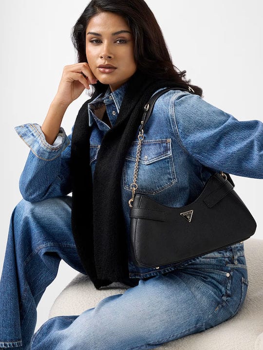 Γυναικεία τσάντα ώμου μαύρη Guess ZG809118 Γυναικεία τσάντα ώμου μαύρη Guess ZG809118 Shoulder Bags Guess