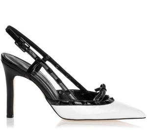 Γυναικείες γόβες Sante 24-234 άσπρο - μαύρο HEELS SANTE
