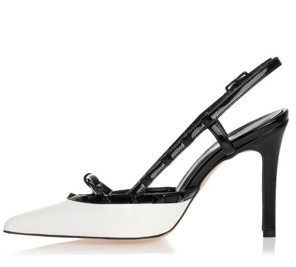 Γυναικείες γόβες Sante 24-234 άσπρο - μαύρο HEELS SANTE
