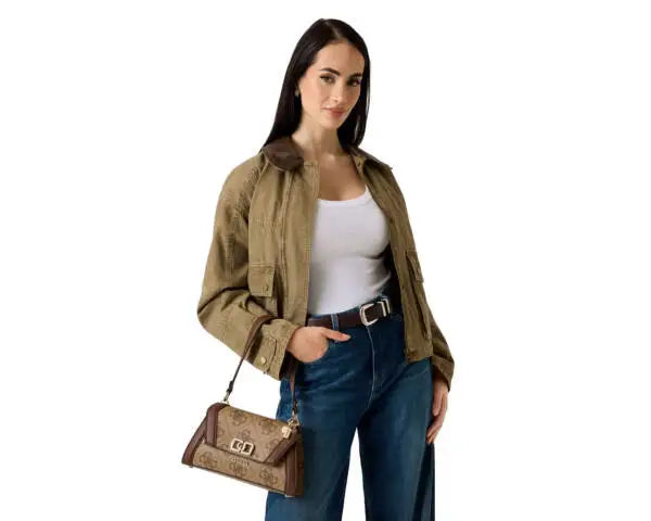 Γυναικεία τσάντα ώμου latte logo Guess OS990118 Γυναικεία τσάντα ώμου latte logo Guess OS990118 Shoulder Bags Guess