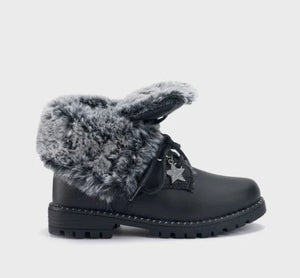 Παιδικά μποτάκια  Mayoral 46392 black-La Scarpa Shoes Παιδικά μποτάκια  Mayoral 46392 black GIRLS MAYORAL