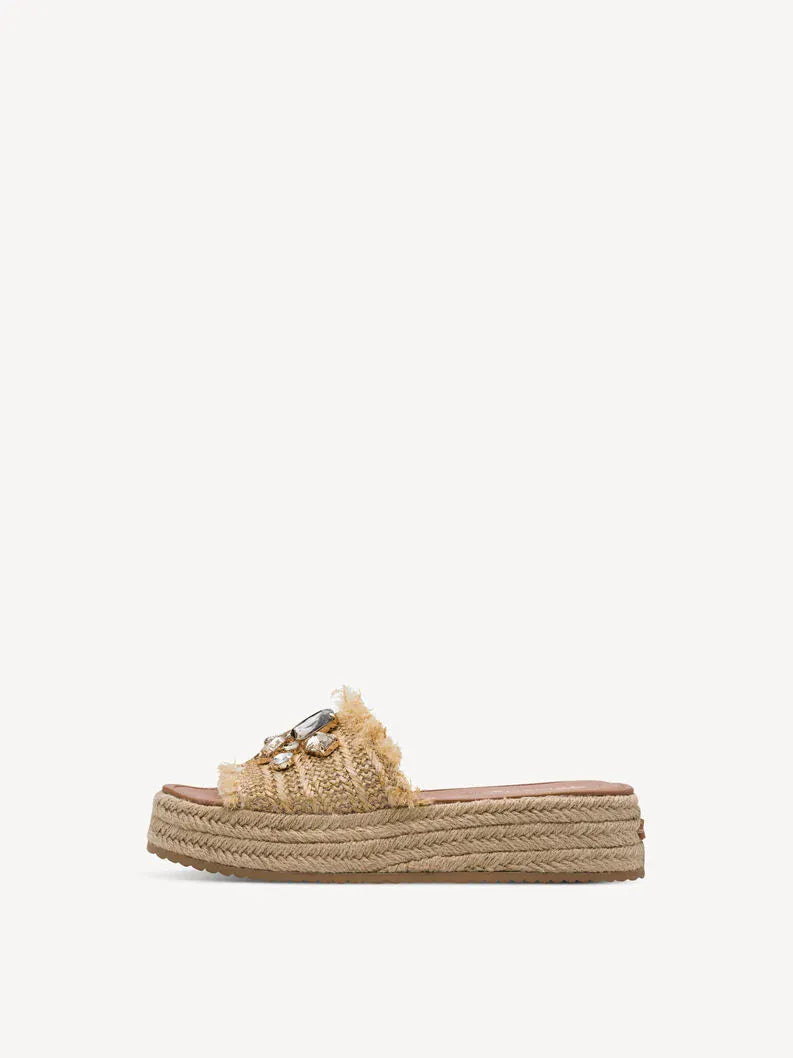 Γυναικεία mules beige Tamaris 1-27214 Γυναικεία mules beige Tamaris 1-27214 FLAT SANDALS TAMARIS