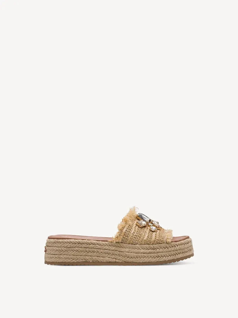 Γυναικεία mules beige Tamaris 1-27214 Γυναικεία mules beige Tamaris 1-27214 FLAT SANDALS TAMARIS