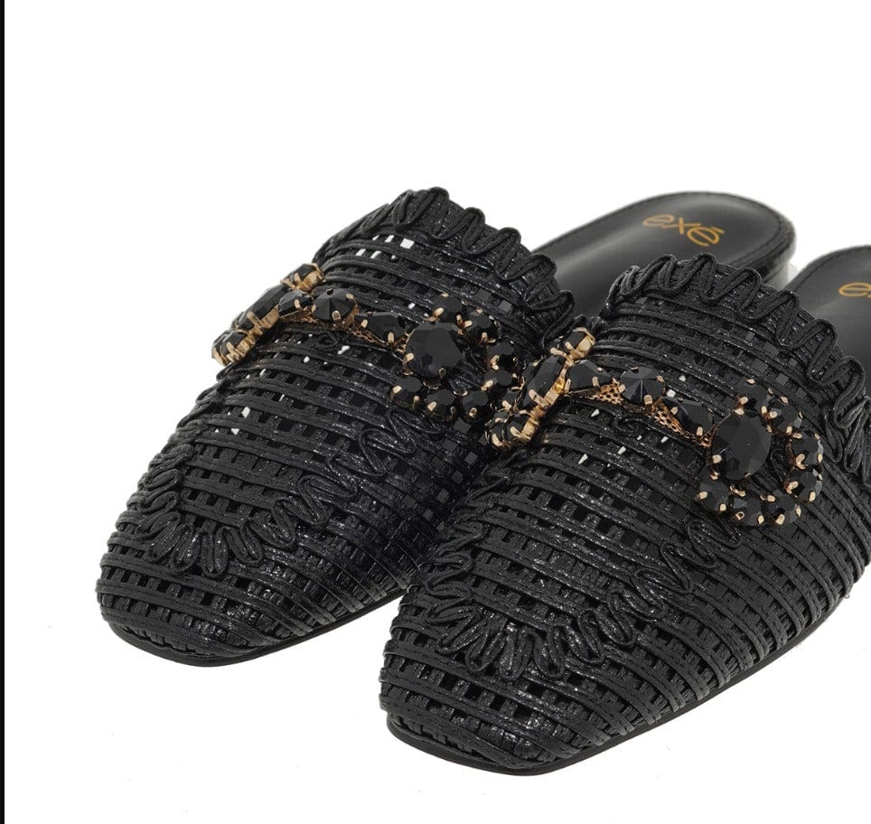 Γυναικεία mules exe 081 μαύρο Γυναικεία mules exe 081 μαύρο WOMEN MOCASSINS TSAKIRIS MALLAS