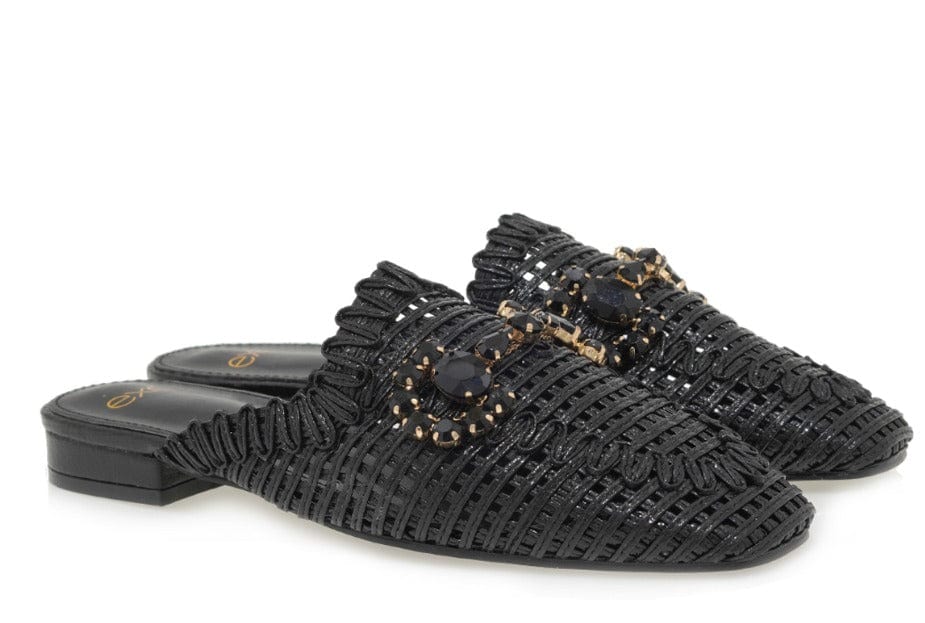 Γυναικεία mules exe 081 μαύρο Γυναικεία mules exe 081 μαύρο WOMEN MOCASSINS TSAKIRIS MALLAS