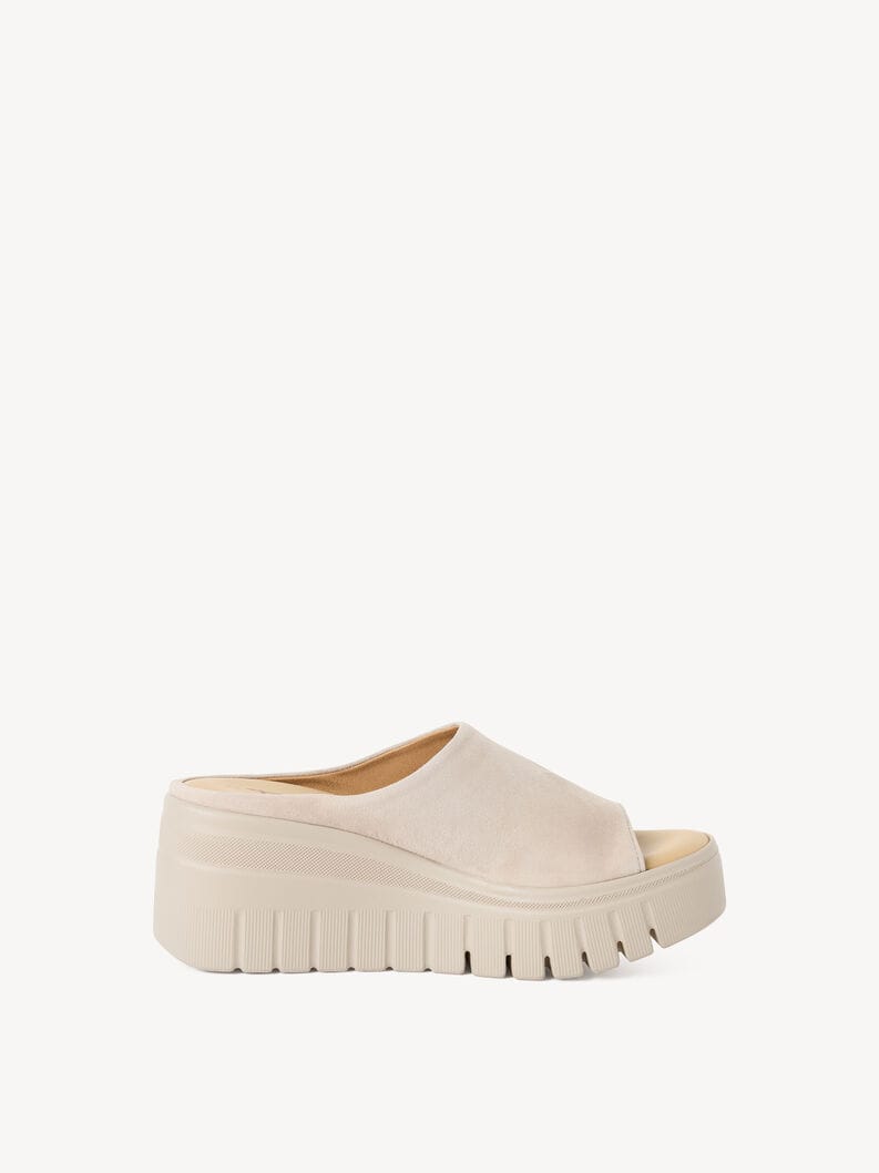 Γυναικεία mules taupe suede Tamaris 1-27206 Γυναικεία mules taupe suede Tamaris 1-27206 FLAT SANDALS TAMARIS