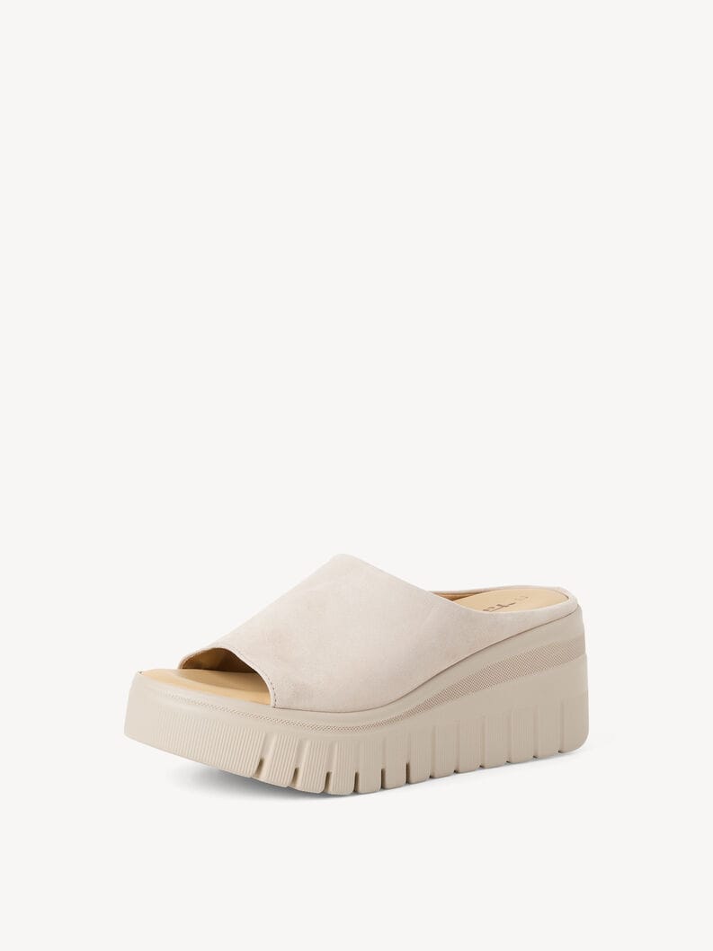 Γυναικεία mules taupe suede Tamaris 1-27206 Γυναικεία mules taupe suede Tamaris 1-27206 FLAT SANDALS TAMARIS