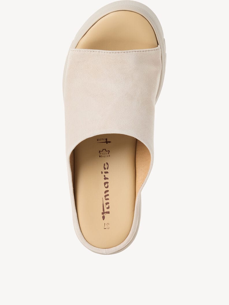 Γυναικεία mules taupe suede Tamaris 1-27206 Γυναικεία mules taupe suede Tamaris 1-27206 FLAT SANDALS TAMARIS