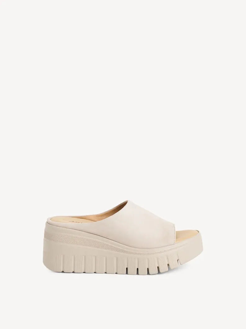 Γυναικεία mules taupe suede Tamaris 1-27206 Γυναικεία mules taupe suede Tamaris 1-27206 FLAT SANDALS TAMARIS