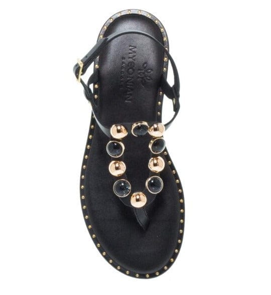 Γυναικεία πέδιλα Myconian 22040 black Γυναικεία πέδιλα Myconian 22040 black FLAT SANDALS ROBINSON WOMEN