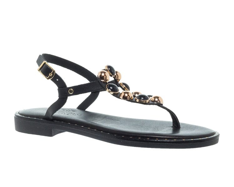 Γυναικεία πέδιλα Myconian 22040 black Γυναικεία πέδιλα Myconian 22040 black FLAT SANDALS ROBINSON WOMEN