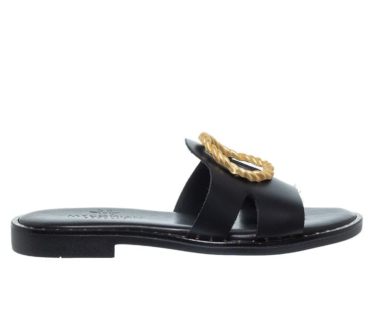 Myconian greek sandals 2242 μαύρο-La Scarpa Shoes Myconian greek sandals 2242 μαύρο FLAT SANDALS ROBINSON WOMEN