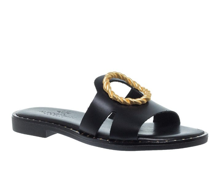 Myconian greek sandals 2242 μαύρο-La Scarpa Shoes Myconian greek sandals 2242 μαύρο FLAT SANDALS ROBINSON WOMEN