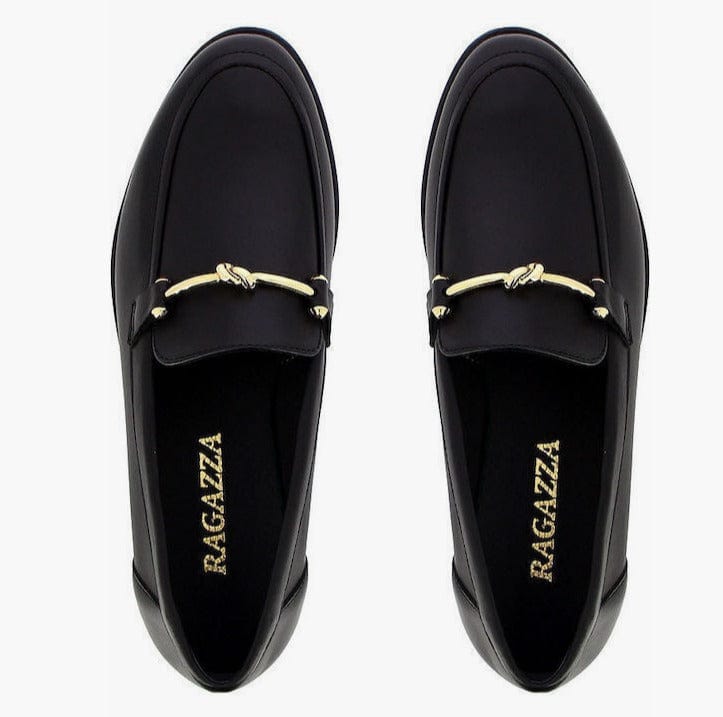 Γυναικεία μοκασίνια Ragazza 0382 μαύρο δέρμα-La Scarpa Shoes Γυναικεία μοκασίνια Ragazza 0382 μαύρο δέρμα WOMEN MOCASSINS RAGAZZA