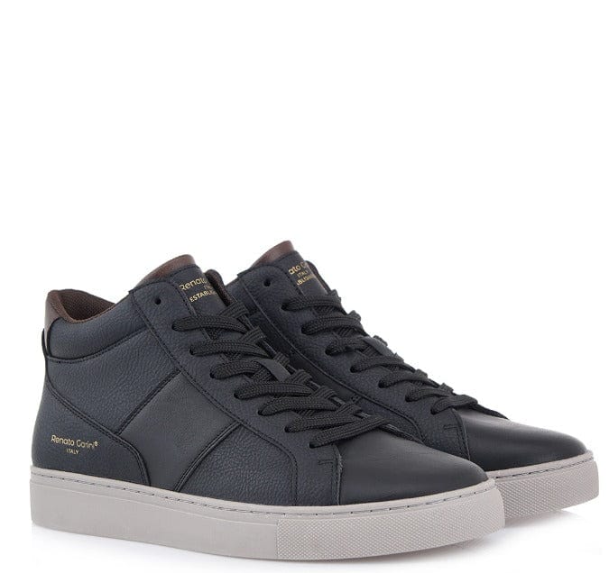 Ανδρικά μποτάκια Renato Garini 222 μαύρο -καφέ-La Scarpa Shoes Ανδρικά μποτάκια Renato Garini 222 μαύρο -καφέ MEN CASUAL TSAKIRIS MALLAS MEN