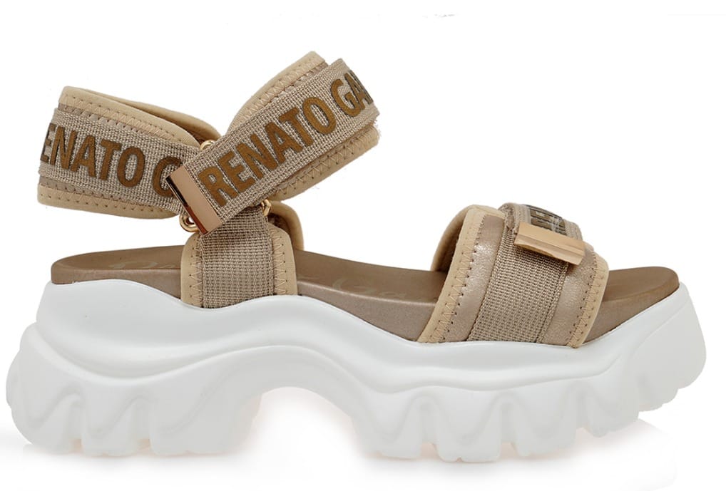 Γυναικεία πλατφόρμα πλατίνα Renato Garini 292 Γυναικεία πλατφόρμα πλατίνα Renato Garini 292 FLAT SANDALS TSAKIRIS MALLAS