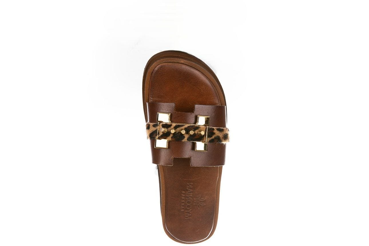 Γυναικείο πέδιλο Robinson 262125 brown Γυναικείο πέδιλο Robinson 262125 brown FLAT SANDALS ROBINSON WOMEN