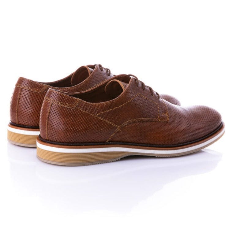 Ανδρικά δερμάτινα παπούτσια Robinson  65705 ταμπά-La Scarpa Shoes Ανδρικά δερμάτινα παπούτσια Robinson  65705 ταμπά Abiye ROBINSON