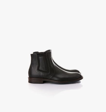 Ανδρικό δερμάτινο μποτάκι Robinson 65805 μαύρο-La Scarpa Shoes Ανδρικά δερμάτινα μποτάκια Robinson 65805 μαύρο SMALL MEN BOOTS ROBINSON