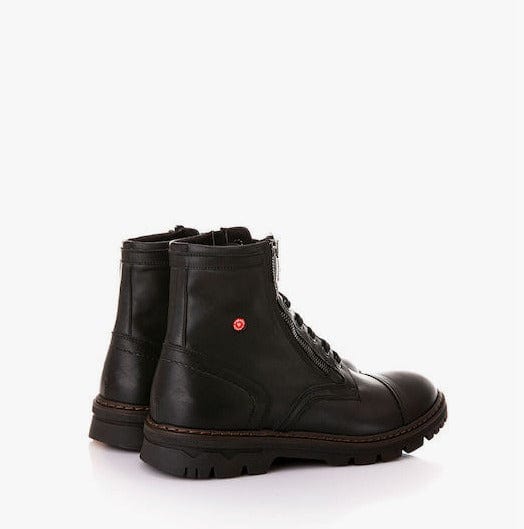 Ανδρικά δερμάτινα αρβυλάκια Robinson 75400 μαύρο-La Scarpa Shoes Ανδρικά δερμάτινα αρβυλάκια Robinson 75400 μαύρο SMALL MEN BOOTS ROBINSON