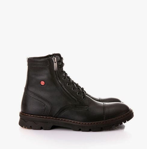 Ανδρικά δερμάτινα αρβυλάκια Robinson 75400 μαύρο-La Scarpa Shoes Ανδρικά δερμάτινα αρβυλάκια Robinson 75400 μαύρο SMALL MEN BOOTS ROBINSON
