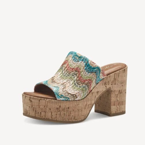 Γυναικεία mules Tamaris 1-27227-42 beige comb SANDALS TAMARIS