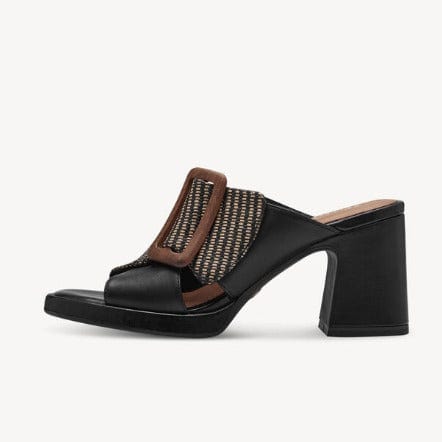 Γυναικεία mules  Tamaris 1-27223-42 black comb SANDALS TAMARIS