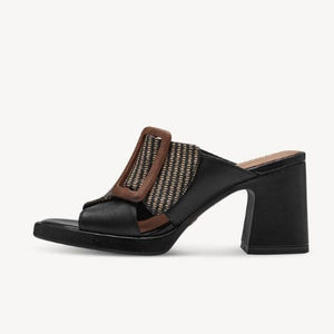 Γυναικεία mules  Tamaris 1-27223-42 black comb SANDALS TAMARIS