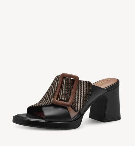 Γυναικεία mules  Tamaris 1-27223-42 black comb SANDALS TAMARIS