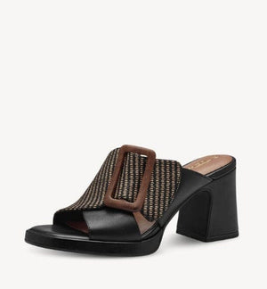 Γυναικεία mules  Tamaris 1-27223-42 black comb SANDALS TAMARIS