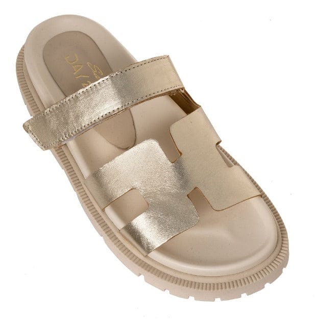 Γυναικεία φλατ Sante 23-160 χρυσό-LLa Scarpa Shoes Γυναικεία φλατ Sante 23-160 χρυσό FLAT SANDALS SANTE