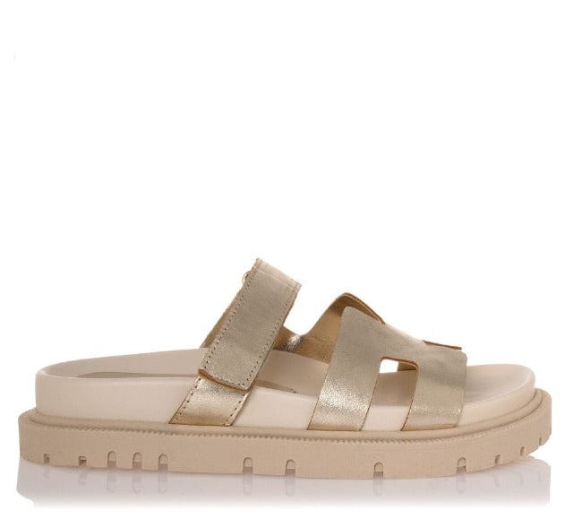 Γυναικεία φλατ Sante 23-160 χρυσό-LLa Scarpa Shoes Γυναικεία φλατ Sante 23-160 χρυσό FLAT SANDALS SANTE