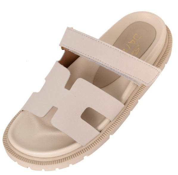 Γυναικεία  φλατ Sante 23-160 off white-La Scarpa Shoes Γυναικεία  φλατ Sante 23-160 off white FLAT SANDALS SANTE