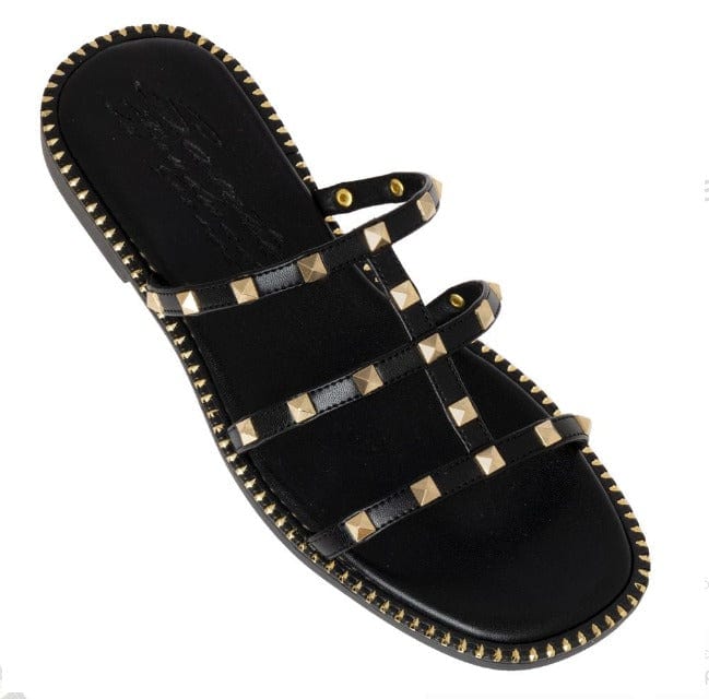Γυναικεία φλατ σανδάλια Sante 23-307 μαύρο-La Scarpa Shoes Γυναικεία φλατ σανδάλια Sante 23-307 μαύρο FLAT SANDALS SANTE