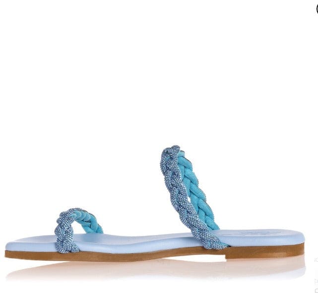 Γυναικεία σανδάλια Sante 23-318 γαλάζιο-La Scarpa Shoes Γυναικεία σανδάλια Sante 23-318 γαλάζιο FLAT SANDALS SANTE
